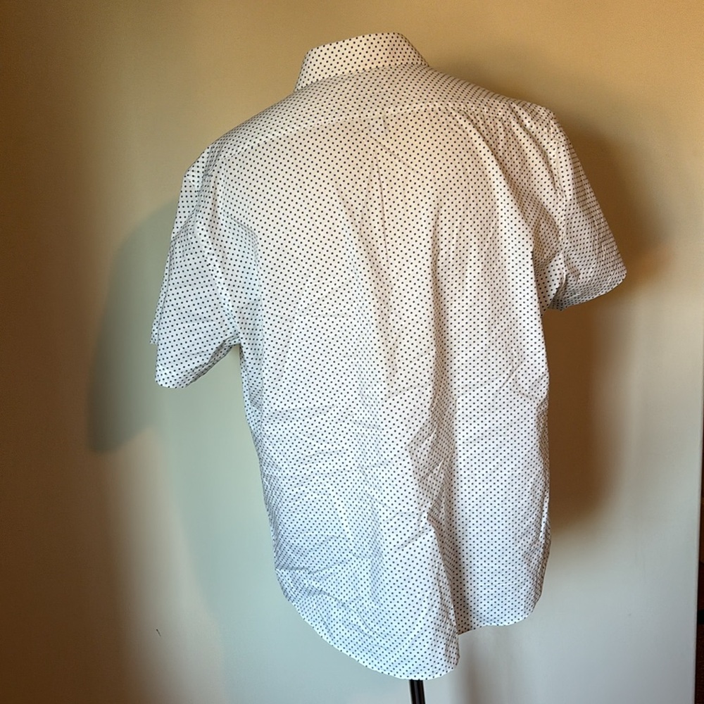 Lucky Brand Men's White Polka Dot Shirt Size XLarge - Picture 2 of 3